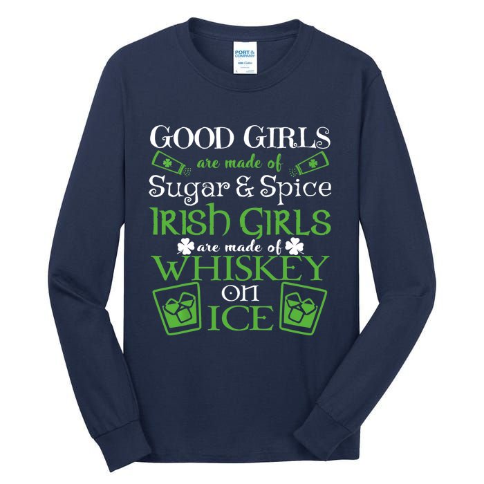 Irish Girl are Whiskey on Ice St. Patrick's Day Tall Long Sleeve T-Shirt