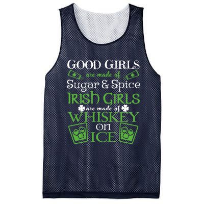 Irish Girl are Whiskey on Ice St. Patrick's Day Mesh Reversible Basketball Jersey Tank