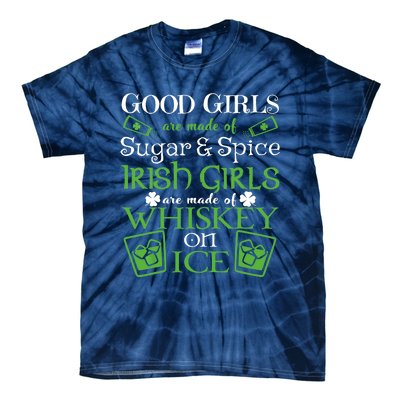 Irish Girl are Whiskey on Ice St. Patrick's Day Tie-Dye T-Shirt