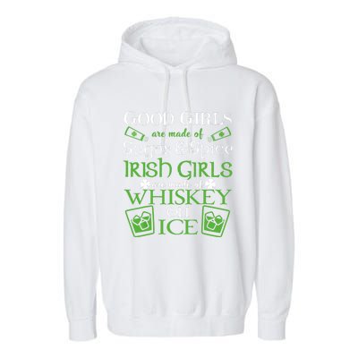 Irish Girl are Whiskey on Ice St. Patrick's Day Garment-Dyed Fleece Hoodie