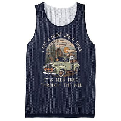 I Got A Heart Like A Truck - It's Been Drug Through The Mud Mesh Reversible Basketball Jersey Tank