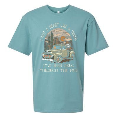 I Got A Heart Like A Truck - It's Been Drug Through The Mud Sueded Cloud Jersey T-Shirt