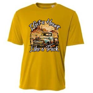 I Got A Heart Like A Truck Country Old Rusty Truck Cooling Performance Crew T-Shirt