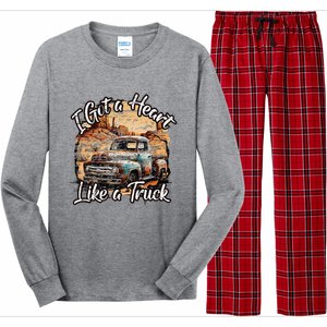 I Got A Heart Like A Truck Country Old Rusty Truck Long Sleeve Pajama Set