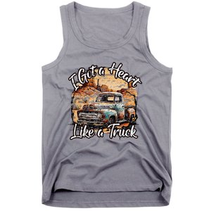 I Got A Heart Like A Truck Country Old Rusty Truck Tank Top