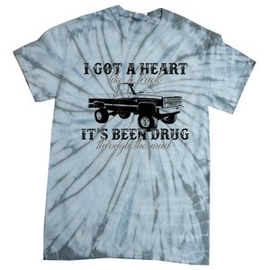 I Got A Heart Like A Truck Western Sunset Cowgirl Farm Tie-Dye T-Shirt