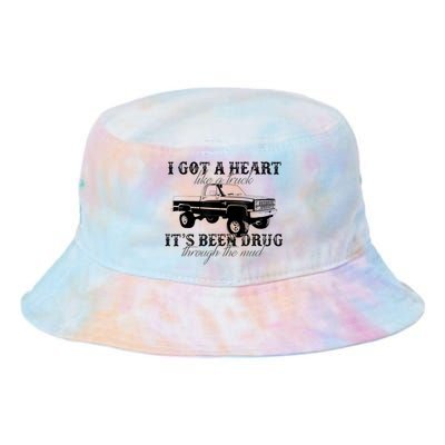 I Got A Heart Like A Truck Western Sunset Cowgirl Farm Tie Dye Newport Bucket Hat