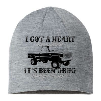 I Got A Heart Like A Truck Western Sunset Cowgirl Farm Sustainable Beanie