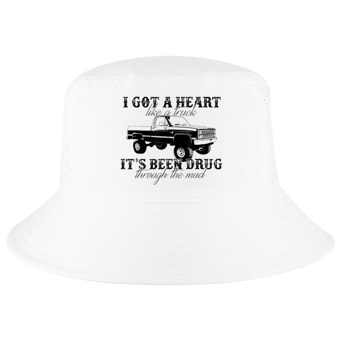 I Got A Heart Like A Truck Western Sunset Cowgirl Farm Cool Comfort Performance Bucket Hat