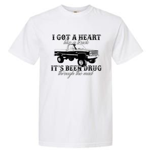 I Got A Heart Like A Truck Western Sunset Cowgirl Farm Garment-Dyed Heavyweight T-Shirt