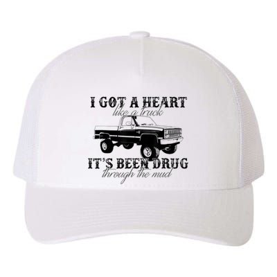 I Got A Heart Like A Truck Western Sunset Cowgirl Farm Yupoong Adult 5-Panel Trucker Hat