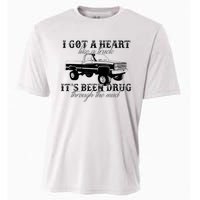 I Got A Heart Like A Truck Western Sunset Cowgirl Farm Cooling Performance Crew T-Shirt