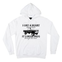 I Got A Heart Like A Truck Western Sunset Cowgirl Farm Hoodie