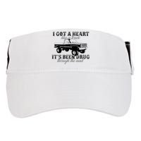 I Got A Heart Like A Truck Western Sunset Cowgirl Farm Adult Drive Performance Visor