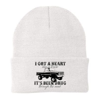 I Got A Heart Like A Truck Western Sunset Cowgirl Farm Knit Cap Winter Beanie