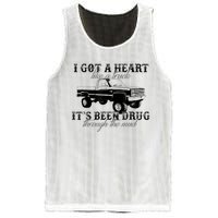 I Got A Heart Like A Truck Western Sunset Cowgirl Farm Mesh Reversible Basketball Jersey Tank