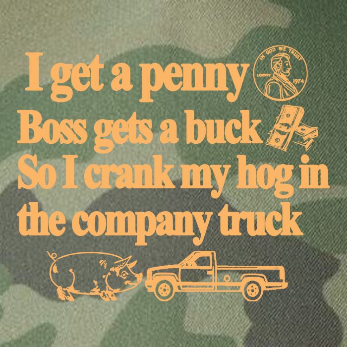 I Get A Penny Boss Gets A Buck So I Crank My Hog In Legacy Tie Dye Trucker Hat