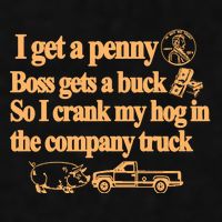 I Get A Penny Boss Gets A Buck So I Crank My Hog In Ladies PosiCharge Tri-Blend Wicking Tank
