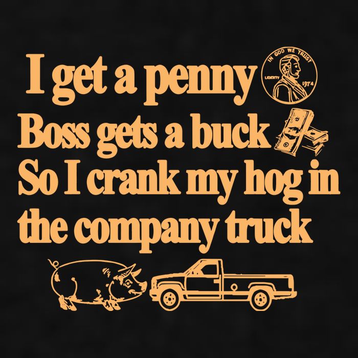 I Get A Penny Boss Gets A Buck So I Crank My Hog In Ladies PosiCharge Tri-Blend Wicking Tank