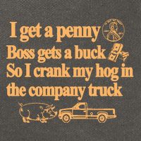 I Get A Penny Boss Gets A Buck So I Crank My Hog In Cotton Canvas Backpack