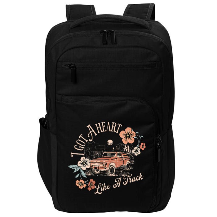 I Got A Heart Like A Truck Western Country Music Cowboy Impact Tech Backpack