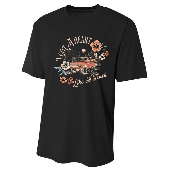 I Got A Heart Like A Truck Western Country Music Cowboy Performance Sprint T-Shirt