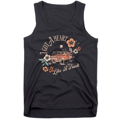 I Got A Heart Like A Truck Western Country Music Cowboy Tank Top