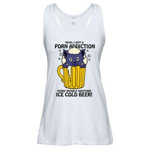 I Got A Porn Addiction Porn Myself Another Ice Cold Beer Ladies Essential Flowy Tank