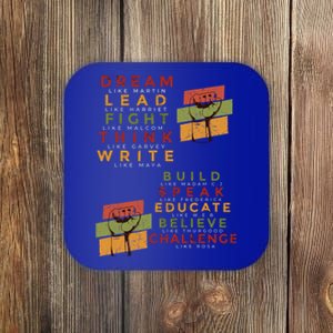 Inspiring Great African American Leaders Fist Black History Gift Coaster