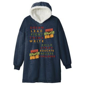 Inspiring Great African American Leaders Fist Black History Gift Hooded Wearable Blanket