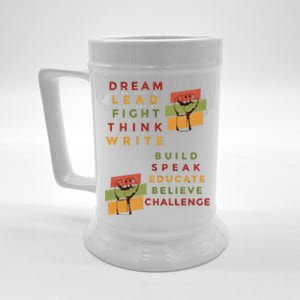 Inspiring Great African American Leaders Fist Black History Gift Beer Stein