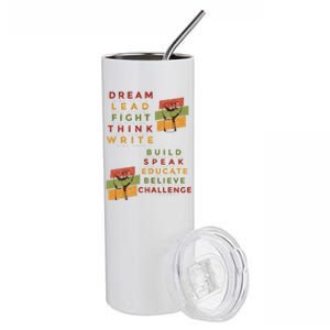 Inspiring Great African American Leaders Fist Black History Gift Stainless Steel Tumbler