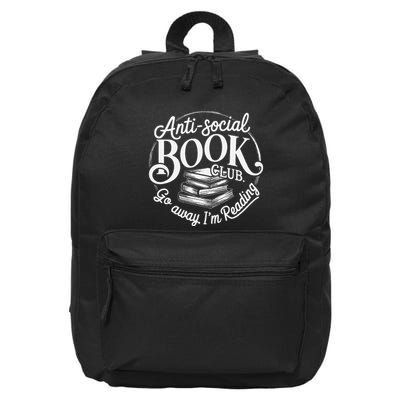 Introverts Go Away IM Reading Anti Social Book Reader Club 16 in Basic Backpack