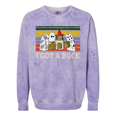 I Got A Rock Funny Halloween Ghost Colorblast Crewneck Sweatshirt