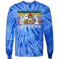 I Got A Rock Funny Halloween Ghost Tie-Dye Long Sleeve Shirt