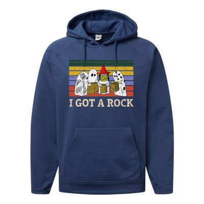 I Got A Rock Funny Halloween Ghost Performance Fleece Hoodie