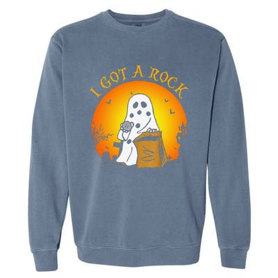 I Got A Rock Halloween Gift For Funny Funny Garment-Dyed Sweatshirt