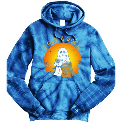 I Got A Rock Halloween Gift For Funny Funny Tie Dye Hoodie