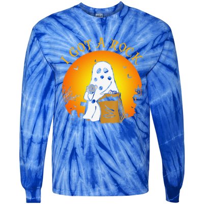 I Got A Rock Halloween Gift For Funny Funny Tie-Dye Long Sleeve Shirt