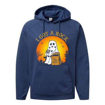 I Got A Rock Halloween Gift For Funny Funny Performance Fleece Hoodie