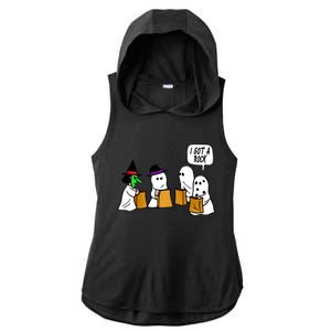 I Got A Rock Halloween Trick Or Treat Ladies PosiCharge Tri-Blend Wicking Draft Hoodie Tank