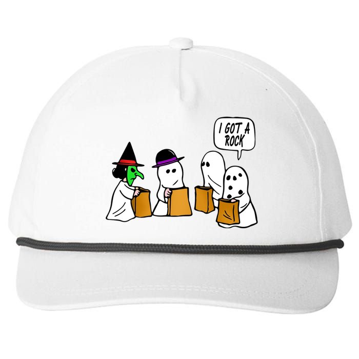 I Got A Rock Halloween Trick Or Treat Snapback Five-Panel Rope Hat