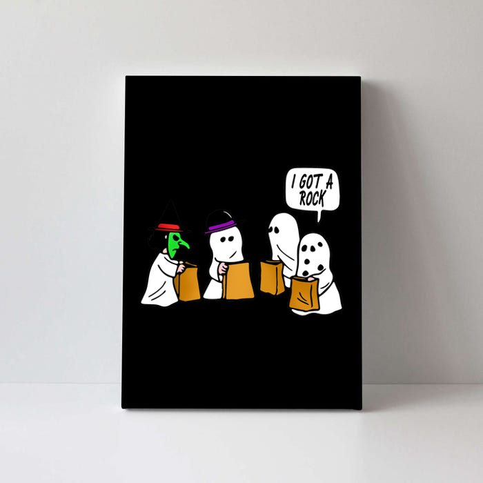 I Got A Rock Halloween Trick Or Treat Canvas