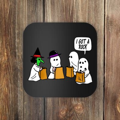 I Got A Rock Halloween Trick Or Treat Coaster