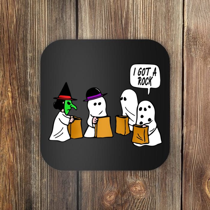 I Got A Rock Halloween Trick Or Treat Coaster