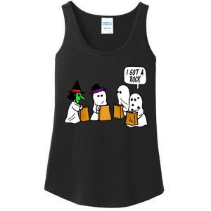 I Got A Rock Halloween Trick Or Treat Ladies Essential Tank