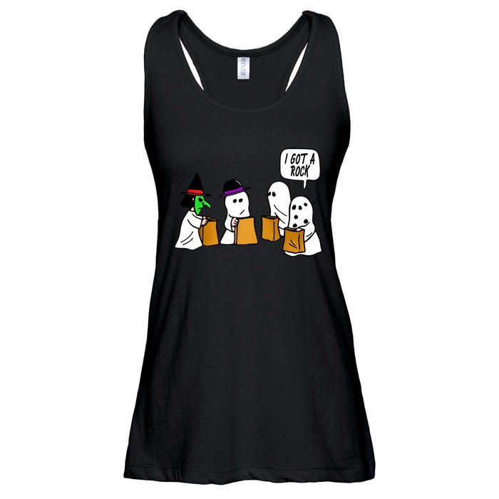 I Got A Rock Halloween Trick Or Treat Ladies Essential Flowy Tank