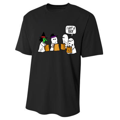 I Got A Rock Halloween Trick Or Treat Performance Sprint T-Shirt