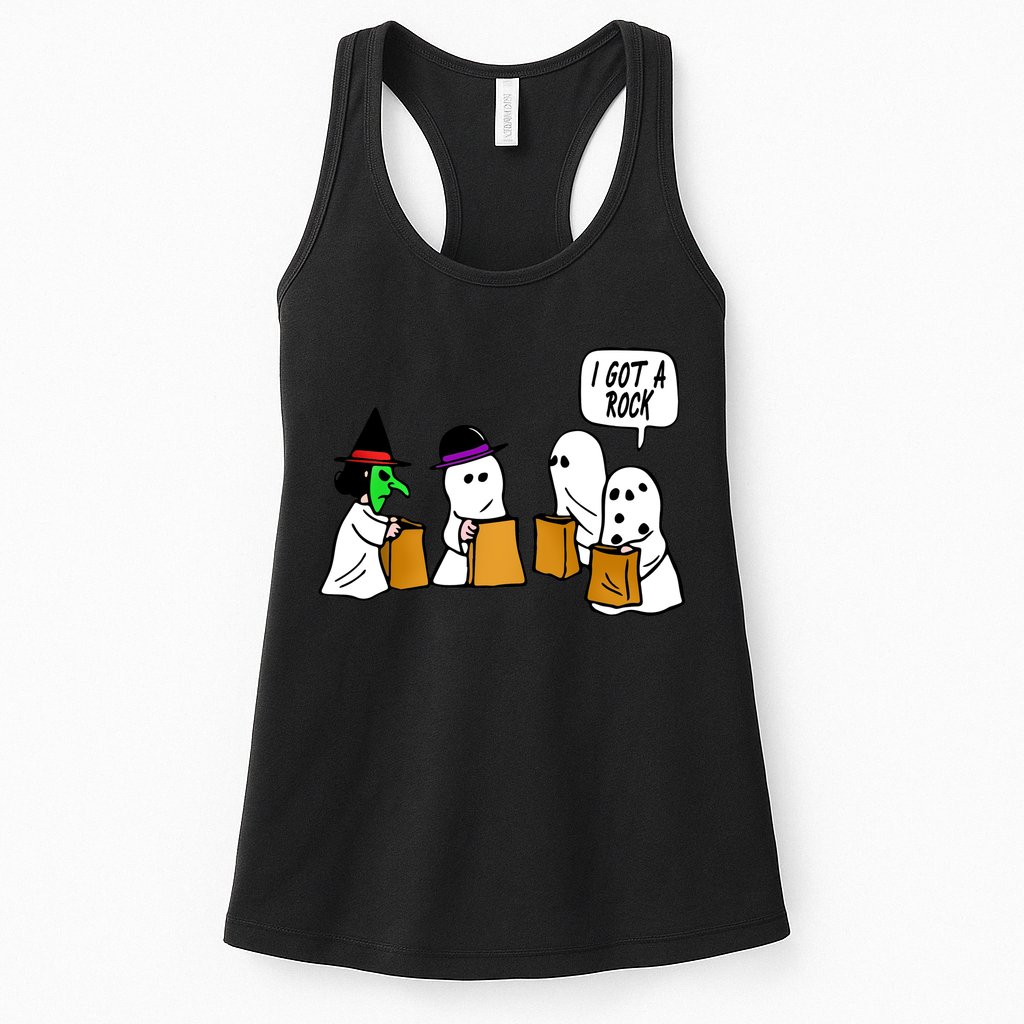 I Got A Rock Halloween Trick Or Treat Womens Tank Top