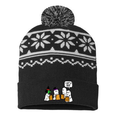 I Got A Rock Halloween Trick Or Treat USA-Made Snowflake Beanie